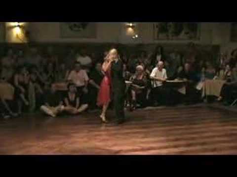  Andrea Misse  and  Javier Rodriguez  are  dancing  to  the  milonga  "  Al Galope  "
