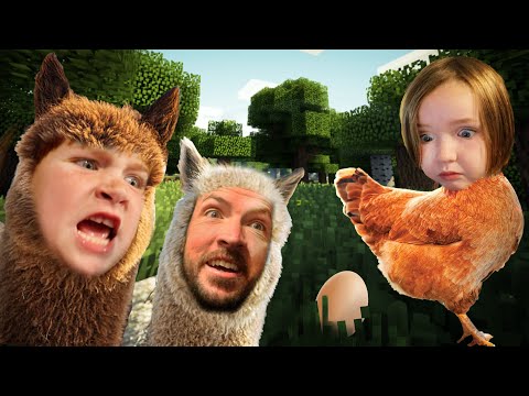WE ARE ANiMALS!!  Adley is a llama!  Niko is a Chicken!  Playing a new survival minecraft farm world