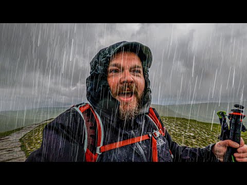 Hiking the Great Ridge in the wind and rain