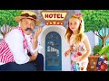Nastya and Funny hotel toy story with Daddy. Video for kids