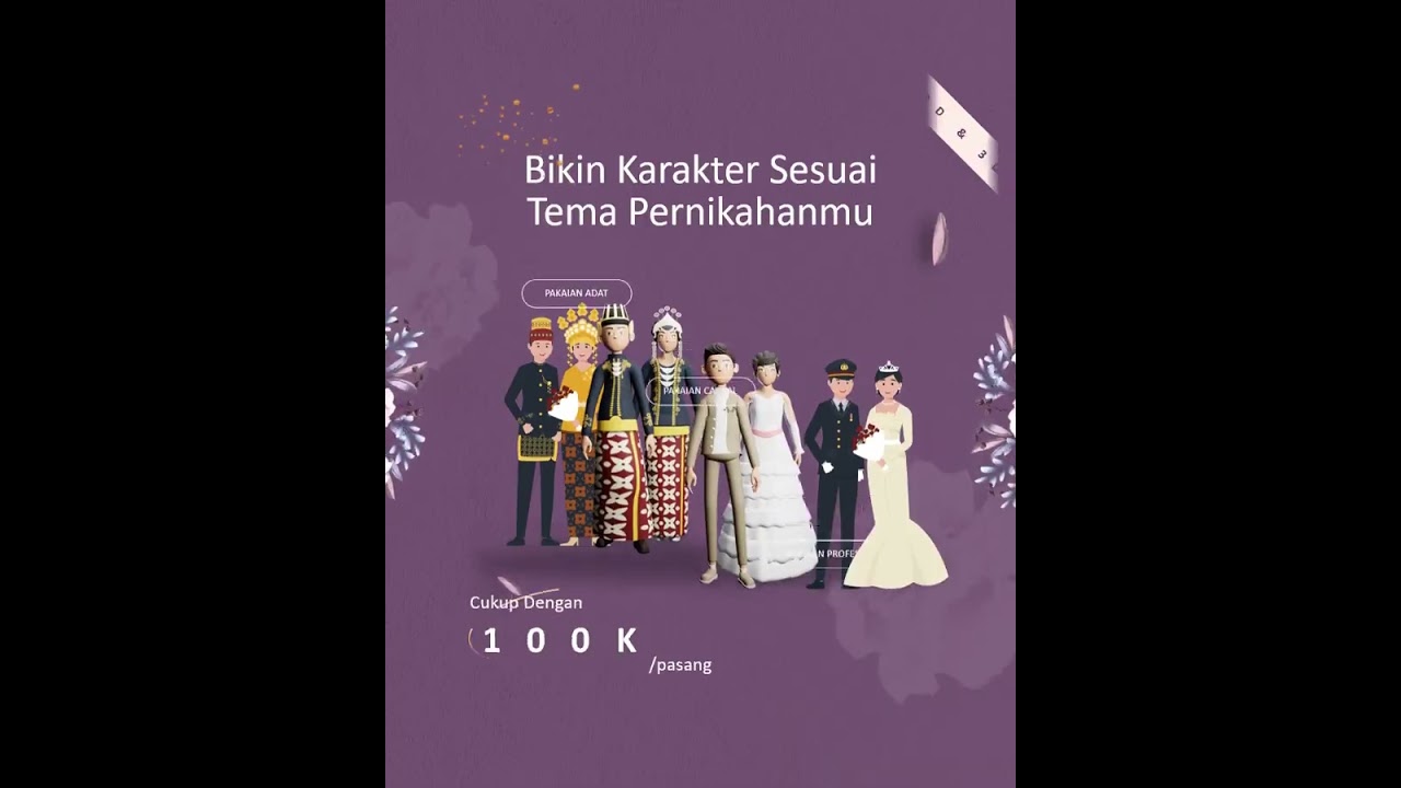 Kartu Ucapan & Video - PEMBUATAN UNDANGAN WEDDING (PERNIKAHAN) DIGITAL - Gambar, Video, Website, - 2