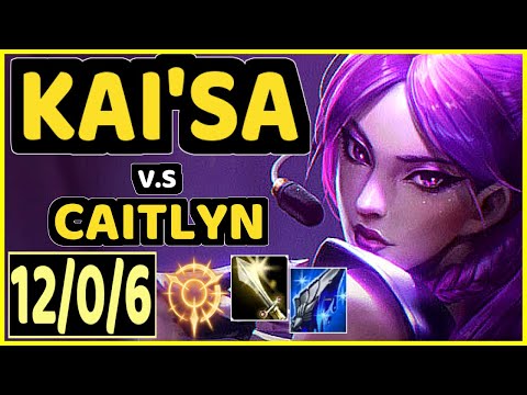 LUGER (KAI'SA) vs CAITLYN - 12/0/6 KDA BOTTOM ADC CHALLENGER GAMEPLAY - EUW