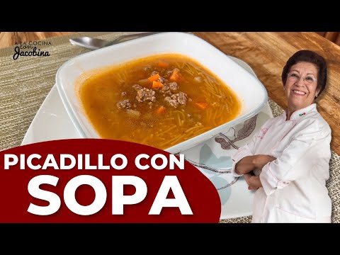 Como hacer picadillo | Como hacer picadillo con sopa de fideo
