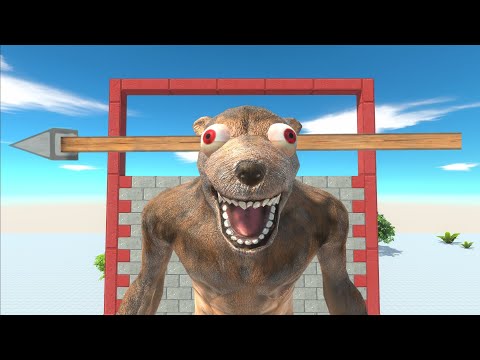 Giant Ballista Throws Animals at the Bomb - Animal Revolt Battle Simulator