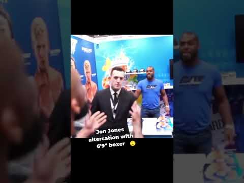 Jon Jones gets in an altercation with a 6’9 boxer at an expo!
