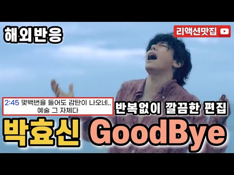 [반복없이깔끔한편집] 박효신 굿바이 Park Hyo Shin Goodbye 외로움 터지는 곡 reaction 해외반응 리액션 모음