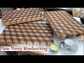 138 3D End Grain Cutting Board Cube Pattern