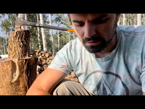 AXE WOOD SPLITTING TRICK