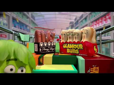 Trailer still — end-credit mayhem teased; pop sing-along energy in full blast