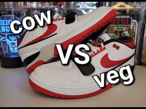 Nike Air Alpha Force retro comparison veg VS cow