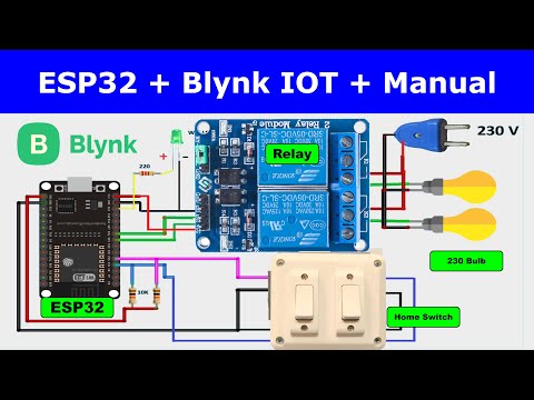 ESP32 Blynk IOT Home Automation Manual Switch with and without wifi | Home Switch Control Blynk IOT