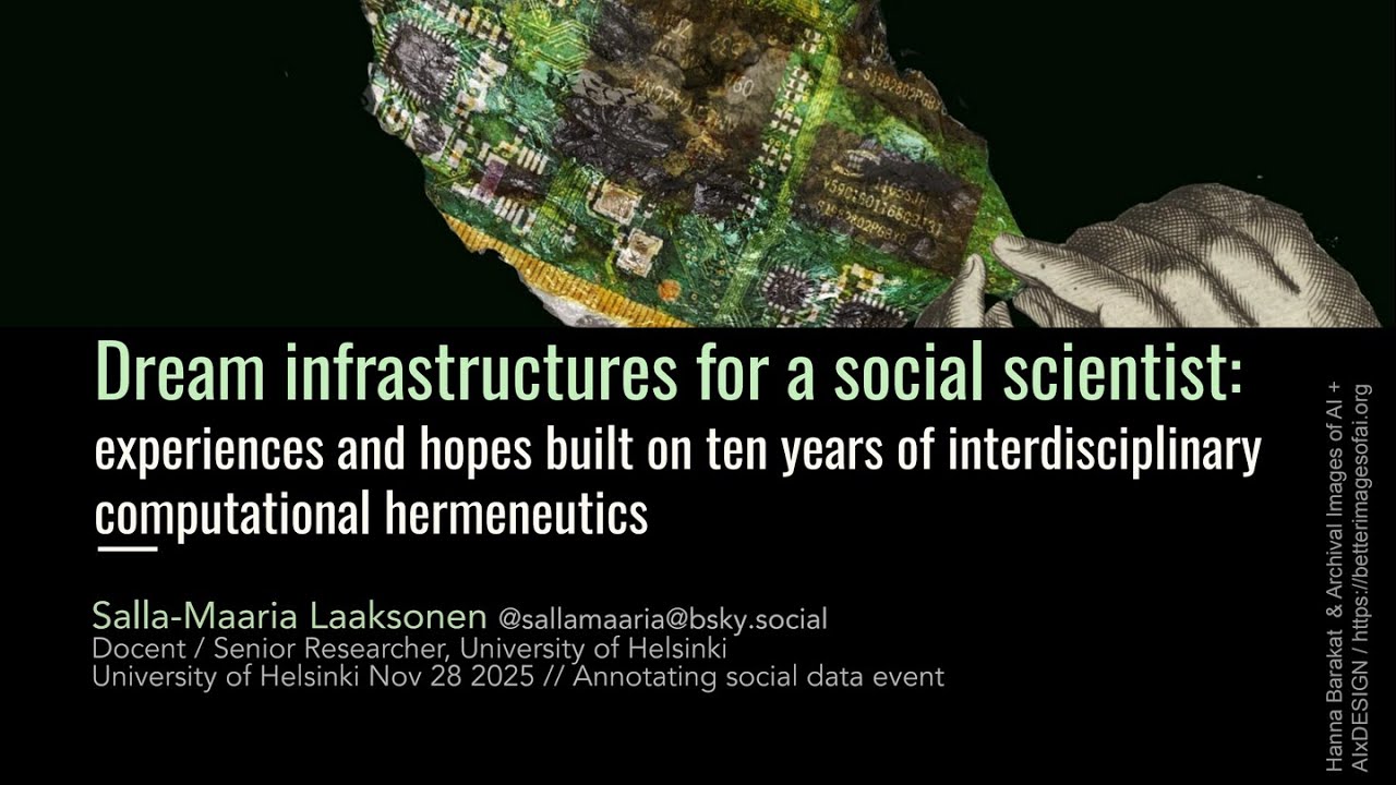 Dream Infrastructures for a Social Scientist
