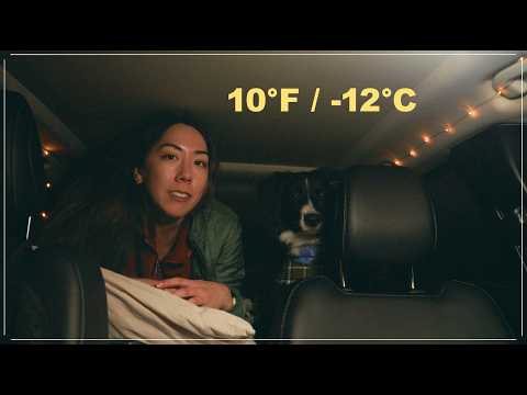 Campeggio invernale da solo nel mio nuovo SUV! Sopravvivere a 10 gradi (cucinando nelle Cascate)