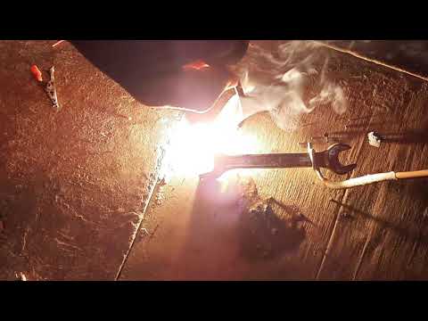 MELTING STEEL WRENCH WITH CAR BATTERY! #Shorts
