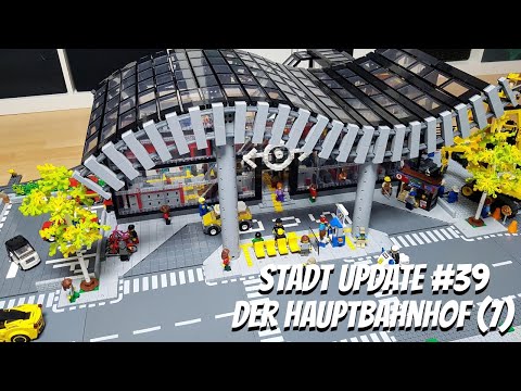 Der Hauptbahnhof (7) - Restaurant, Zugfahrt und fertiger Bahnhof | LEGO® Stadt Update #39