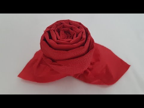 Rose aus Serviette falten, DIY | Blumendeko für Hochzeit | Basteln & Gestalten