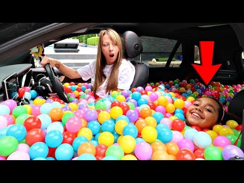 BALL PIT PRANK IN MY MOM'S CAR!! Video