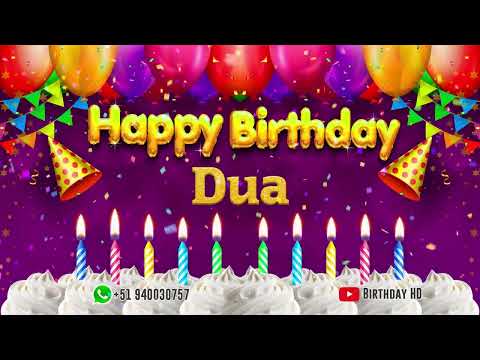 Dua Happy birthday To You - Happy Birthday song name Dua 🎁