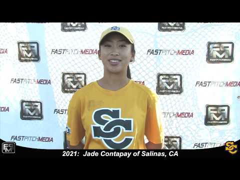 Committed to Cal Poly 2021 Jade Contapay Slapper, SS & Outfield Softball Skills Video - Ca Suncats
