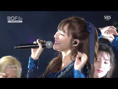 161001 少女時代 - 釜山音乐节,LIVE - Lion Heart _ 中韓字幕