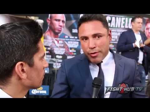 Oscar De La Hoya "Canelo not afraid of Golovkin; Lemieux will KO GGG in 5 rounds!"