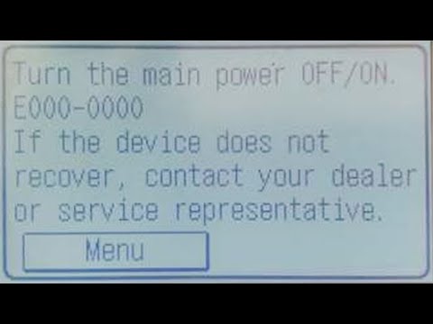 Canon 2204 Error E000 0000।।Fix Canon Error