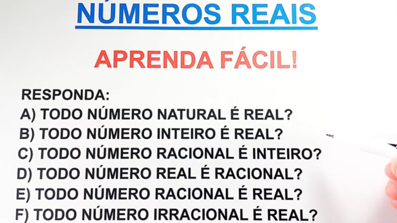 EXERCÍCIOS DE NÚMEROS REAIS | APRENDA JÁ!