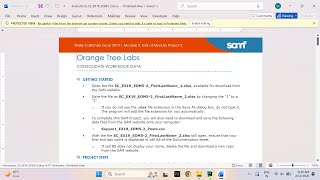Shelly Cashman Excel 2019 | Module 5: End of Module Project 2 Orange Tree Labs