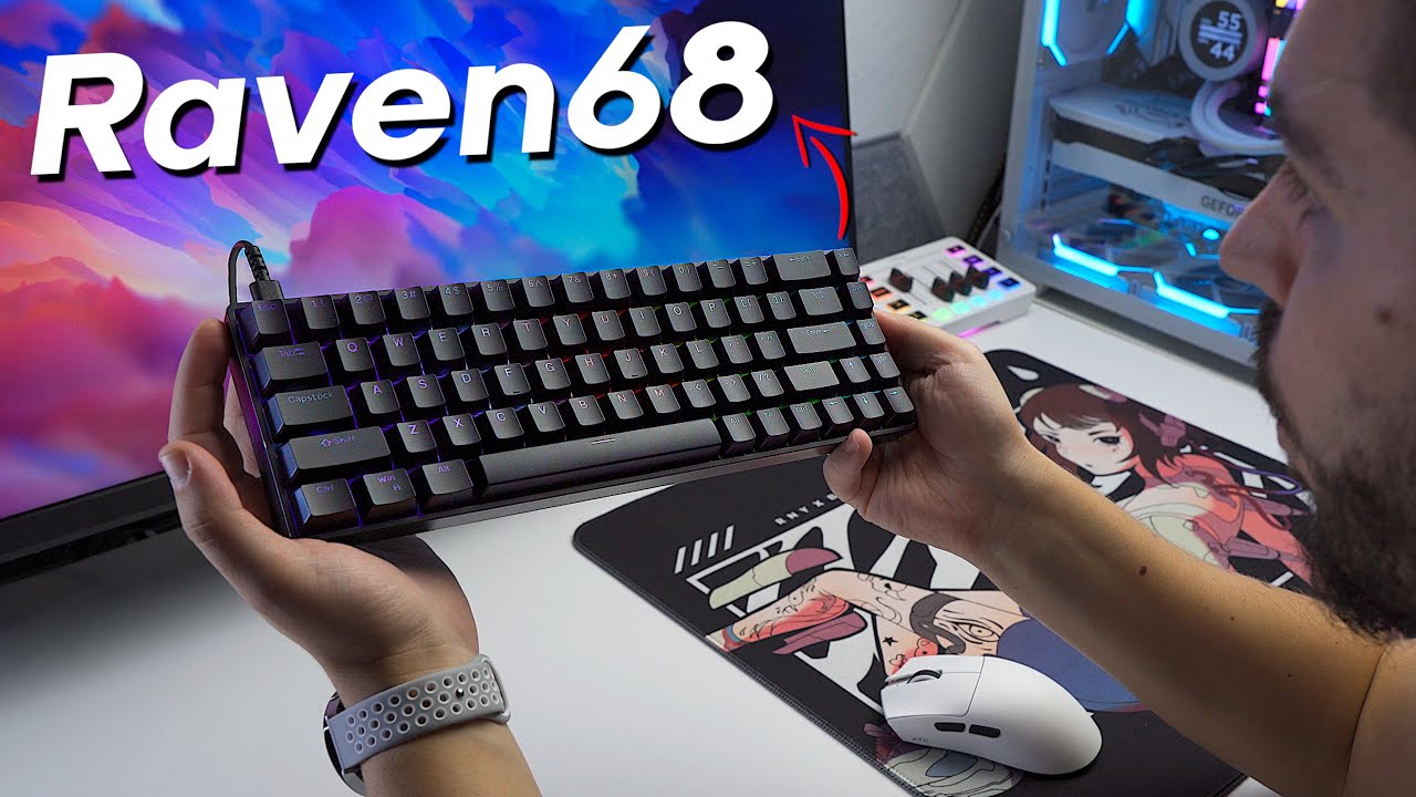 SIMPLESMENTE O MELHOR! Teclado Raven68 com switch magnético Review PT-BR