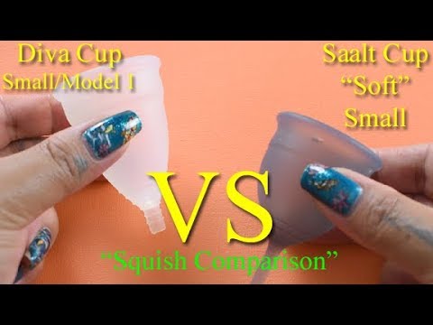 Diva Cup vs Saalt Cup Soft SMALL - Squish Menstrual Cups
