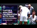 Frances' Tiafoe's Must-Watch Celebration with Wimbledon Crowd | Wimbledon 2022