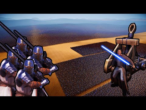 20 MILLION HEAVY KNIGHTS vs 250,000 JEDI KNIGHTS + 10,000 CATAPULTS | UEBS 2