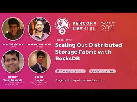 Percona Live ONLINE 2021 Open Source Database Conference May 12 13 2021