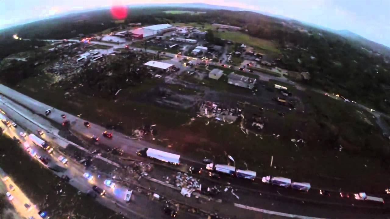 Arkansas Tornado Damage Aerial Video 4-27-2014 - YouTube