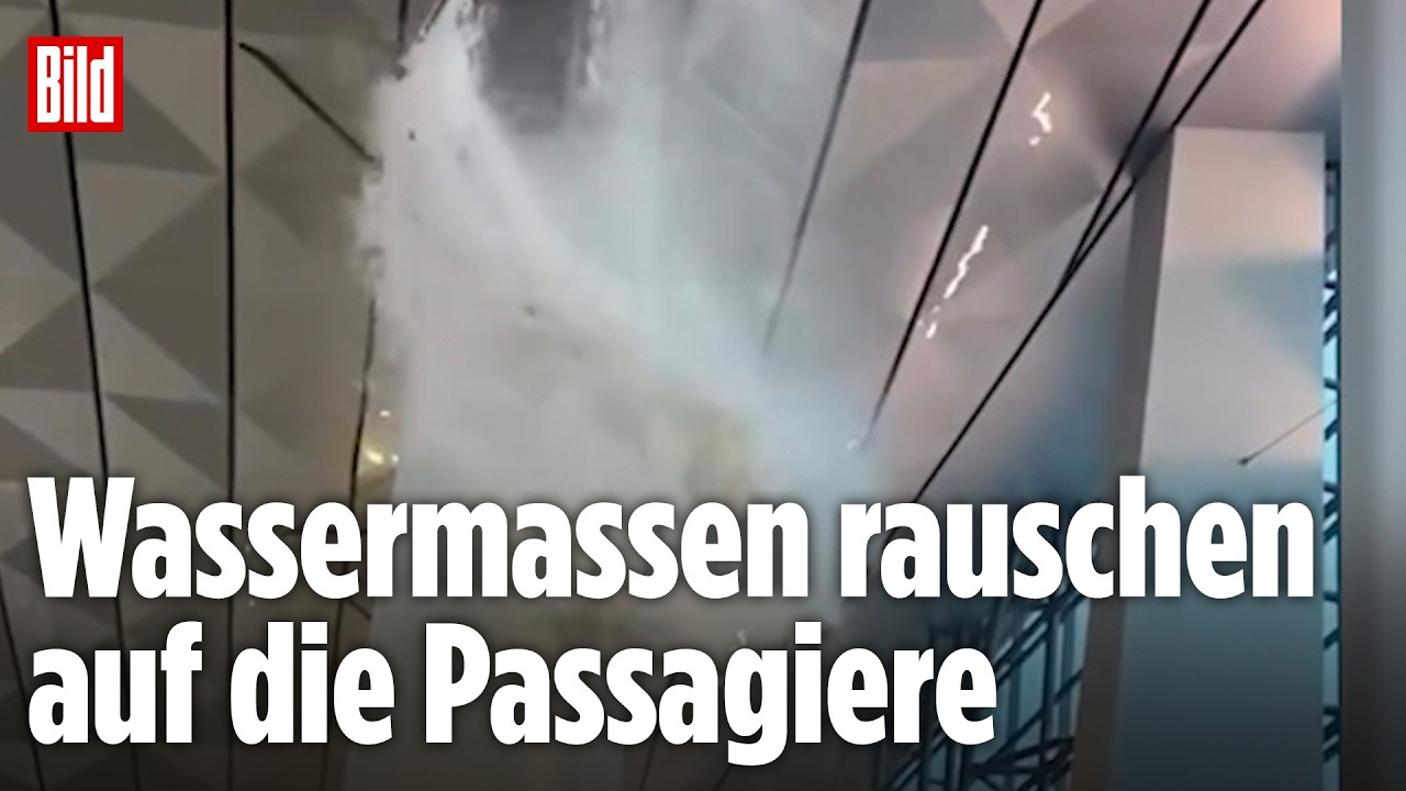 Dach von Flughafen bricht zusammen – Schwere Unwetter in Jakarta