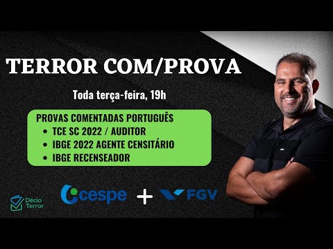 TERROR COMPROVA:  TCE SC 2022, IBGE 2022 AGENTE e RECENSEADOR - prova de Português comentada