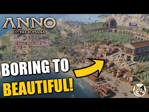 Make Your BORING Production Islands BEAUTIFUL!! Anno 117 Pax Romana City Builder