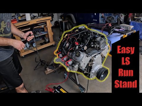 LS Engine Run Stand Build and First Start!