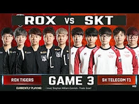SKT vs ROX - Game 3 Semi Finals Worlds 2016 | LoL S6 World Championship SK Telecom T1 vs Rox Tigers