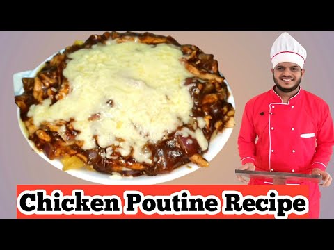 chicken poutine recipe / How To Make chicken Spicy poutine recipe/ Chicken and cheese with chips
