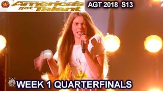 Courtney Hadwin &quot;Papa&#39;s Got A Brand New Bag&quot; AWESOME!!Quarterfinals 1 America&#39;s Got Talent 2018 AGT