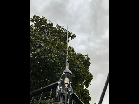 Beginners CB Base Station. Mobile CB Antenna mounted to a COSTCO Dog Kennel