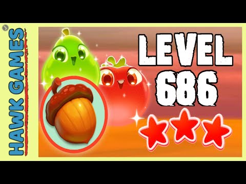 Farm Heroes Super Saga Level 686 Hard - 3 Stars Walkthrough, No Boosters