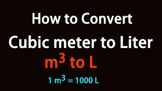 How to Convert Cubic meter to Liter?