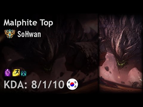 Malphite Top vs Pantheon - SoHwan - KR Challenger Patch 6.21