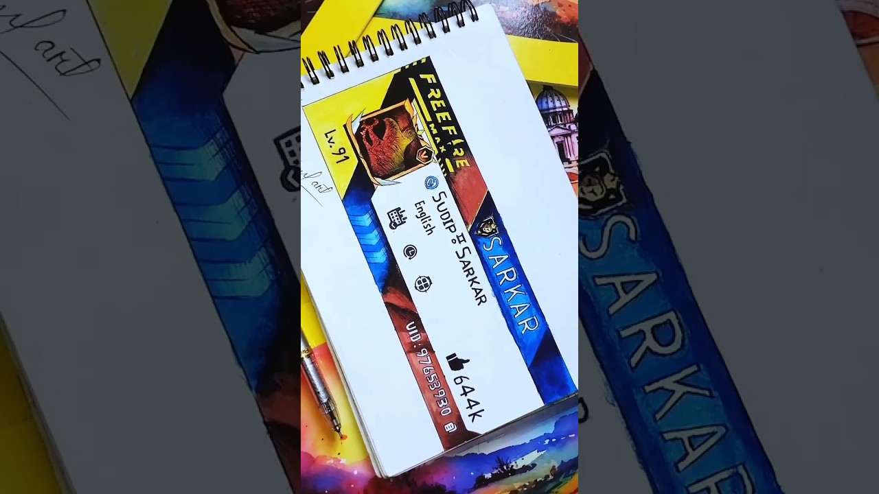 Free Fire drawing Profile Sudip sarkar | @SUDIP.SARKAR1 😱🔥Drawing#freefiredrawing#shortsvideo#ff