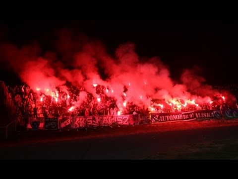 Oprawa kibiców KKS-u Kalisz podczas meczu z Lechem II Poznań (26.09.2015)