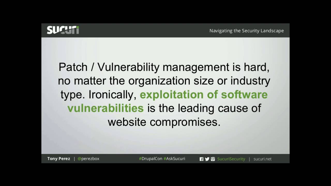 DrupalCon New Orleans 2016: Navigating The Website Security Threat Landscape