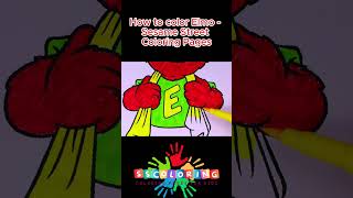 How to color Elmo - Sesame Street Coloring Pages | SSColoring  #coloringbook