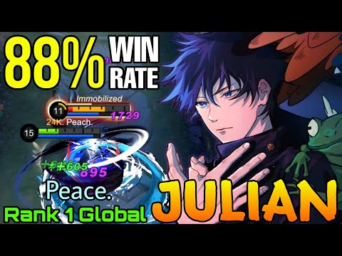 88% Win Rate Julian Deadly Jungler! - Top 1 Global Julian by Peace - Mobile Legends